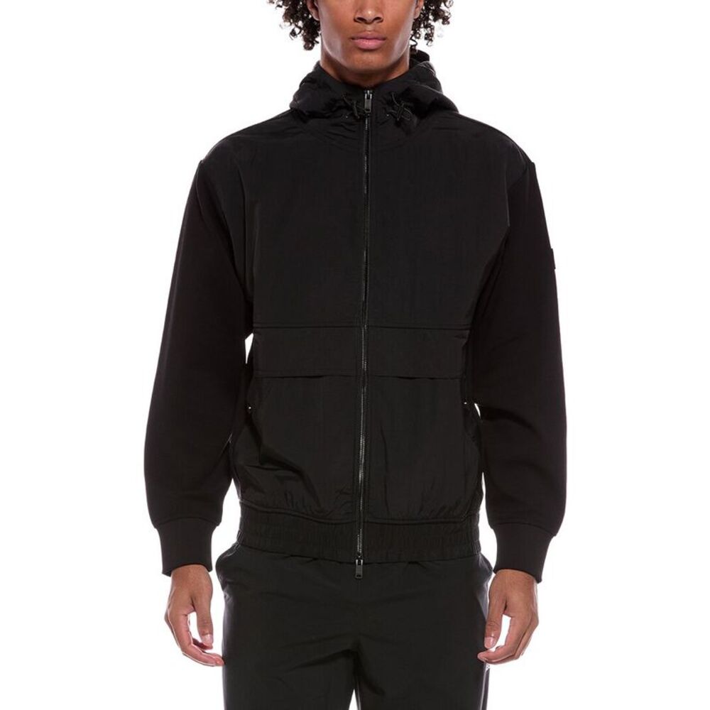 Hugo Boss Mens Boss  Ze Hooded Jacket, Black